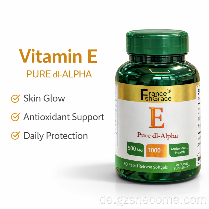 Shecome Vitamin E Softgels unterstützen die Gesundheit des Immunsystems
